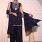 Ethnic Motifs Printed Thread Work Tie Up Kurta With Sharara & Dupatta