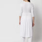 Women Chikan Embroidery Cotton Rayon Flared Kurta  (White)