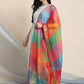 Women Silk Blend Kurta Pant Dupatta Set with colorful Dupatta