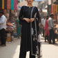 Women Floral Regular Thread Work Kurta with Trousers & With Dupatta - Amy's Cart