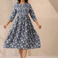 Floral Printed Fit & Flared Ethnic Dress