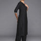 Women Black Gotta Patti Kurta with Palazzos & With Dupatta