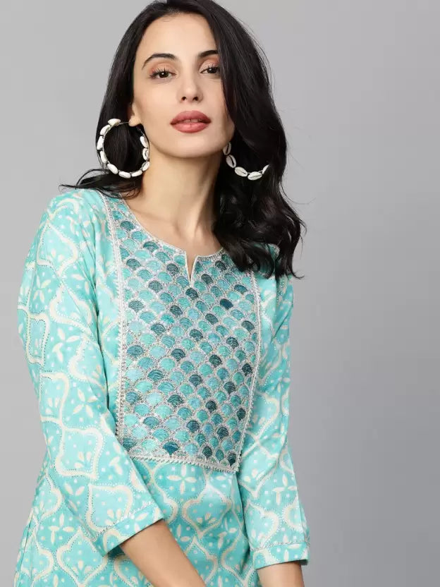 Women Striped Viscose Rayon Straight Kurta