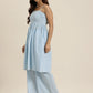 Women Light Blue Pure Cotton Kurta Pyjama Set