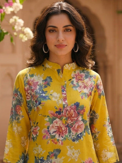 Floral Printed Tunic with Palazzos