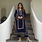 Women Blue Viscose Rayon Kurta Pant Set