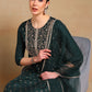 Ethnic Motifs Embroidered Empire Mirror Work Kurta with Trousers & Dupatta