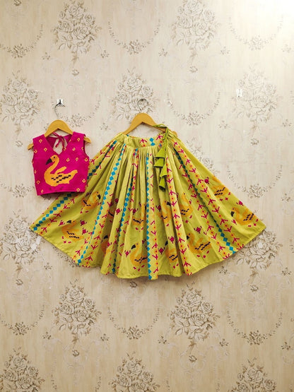 Girls Printed Ready to Wear Lehenga & Top