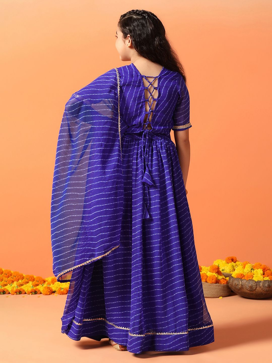 Girls Embroidered Lehanga Choli with Dupatta