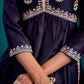 Embroidered V-Neck Kurta Trousers & Dupatta Set