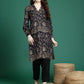 Floral Printed V-Neck Cuffed Sleeves Regular Gotta Patti Kurta with Trousers