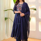 Women Embroidery Solid Anarkali Kurta and Pant Set with Dupatta