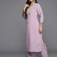 Ethnic Motifs Embroidered Regular Sequinned Kurta with Trousers & Dupatta