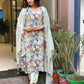 Women Cotton Blend Kurta Pant Dupatta Set