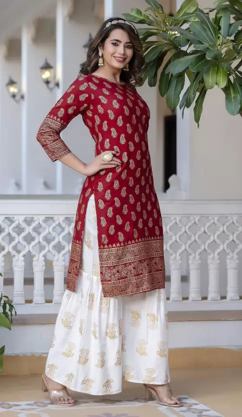 Women Viscose Rayon Sharara set