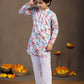 Boys Floral Printed Regular Kurta with Pyjamas