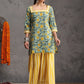 Women Floral Printed Regular Pure Cotton Kurti with Palazzos