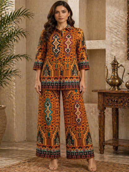Pastels Printed Tunic with Palazzos