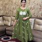 Women Green Cotton Rayon Kurta Pant Set