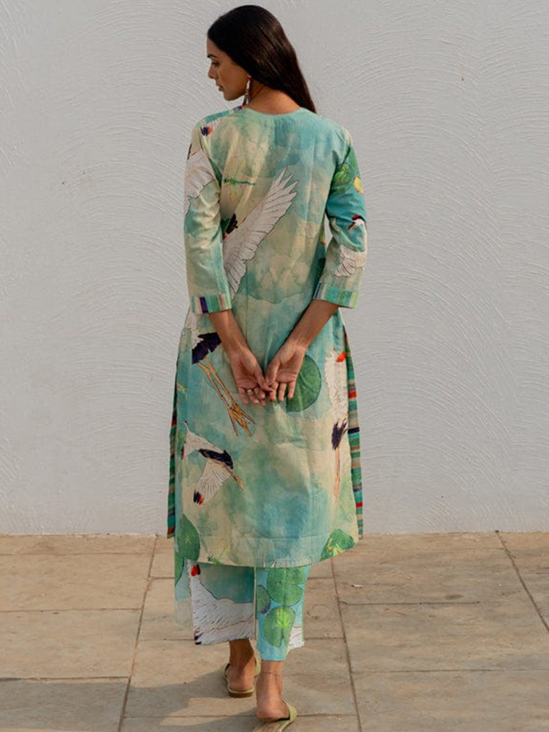 Floral Printed Regular Straight Kurta With Palazzos