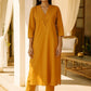 V-Neck Pure Cotton Straight Kurta with Trousers