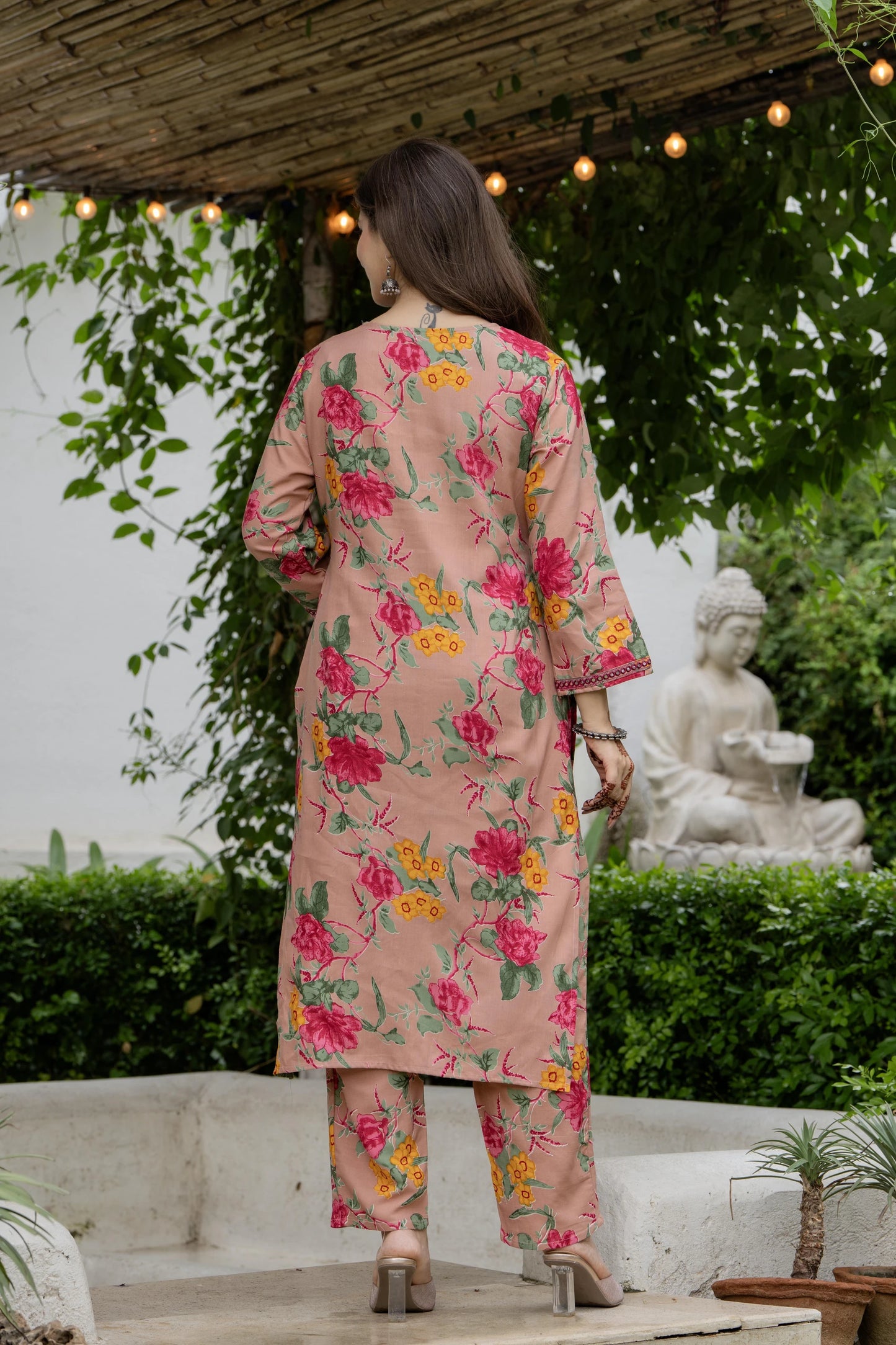 Women Pure Cotton Kurti Pant Set