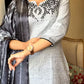 Women Grey Kurta set with Shawl