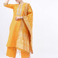 Women Yellow Kurta with Palazzos & With Dupatta