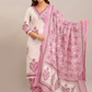 Ethnic Motifs Printed Gotta Patti Pure Cotton Kurta with Patiala & With Dupatta