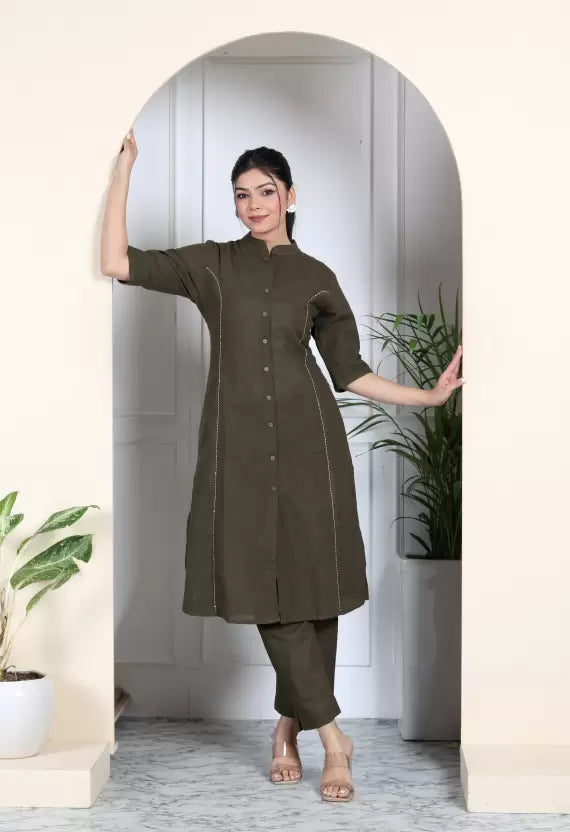 Women Pure Cotton Kurta Pant Set