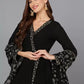 Women Black Long Sleeves Kurta set