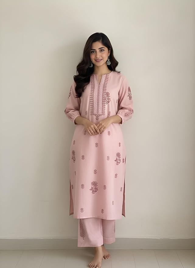 Comfy Kurta with Palazzo - Peach Pink