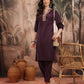 Thread Work Kurta with Trousers - Amy's Cart