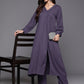 Women Angrakha Silk Crepe Kurta with Trousers