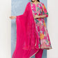 Floral Printed Regular Zardozi Kurta with Palazzos & With Dupatta