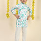 Boys Floral Printed Regular Kurta with Pyjamas