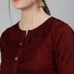 Women Maroon Silk Blend Kurta Pant Dupatta Set