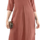 Women Rust Solid Kurta with Palazzos