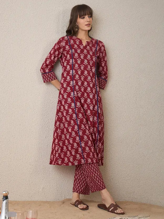 Women Pure Cotton Kurta Pant Set
