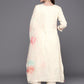 Women Floral Embroidered Regular Thread Work Kurta With Trousers & Dupatta