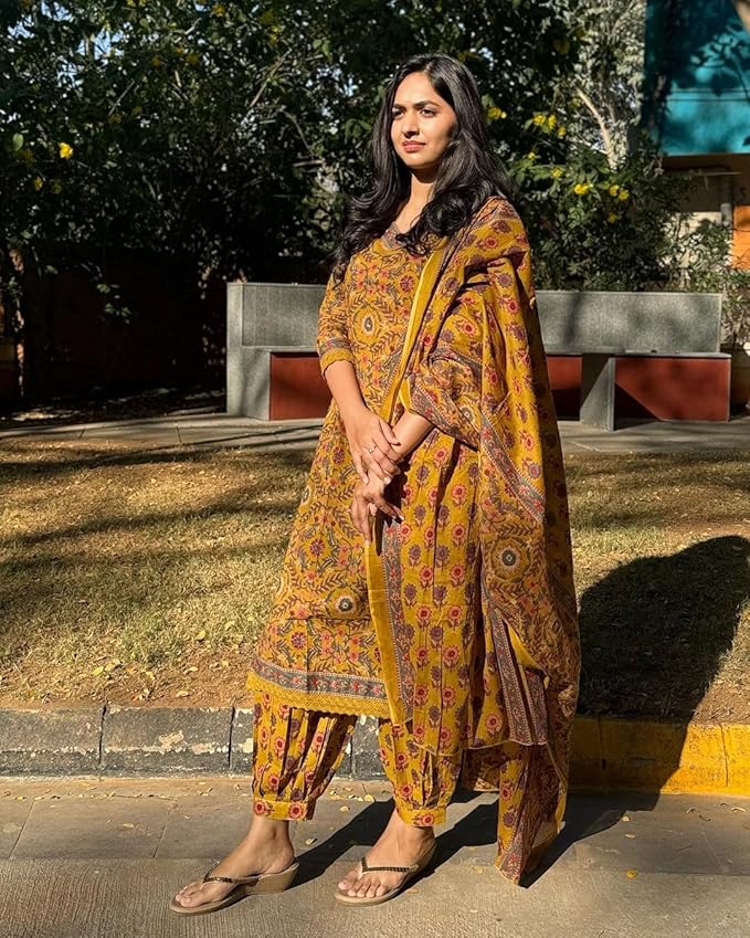 Women's Viscose Printed Kurta Pant With Dupatta Set