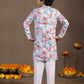 Boys Floral Printed Regular Kurta with Pyjamas