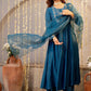 Women Ethnic Motifs Embroidered Tiered Thread Work Kurta with Trousers & With Dupatta