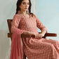 Floral Embroidered Regular Sequinned Kurta with Palazzos & Dupatta