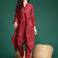 Foil Printed Ethnic Motifs Printed Gotta Patti Asymmetric Kurta with Trousers