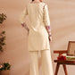 Embroidered Three Quarter Sleeves Kurta With Trousers Set