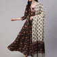 Floral Printed V-Neck Pure Cotton Kurta with Trousers & With Dupatta