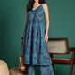 Ethnic Motifs Printed Empire Gotta Patti Kurta with Palazzos