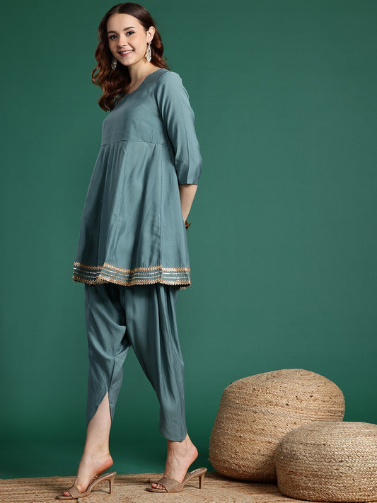 A-Line Kurti with Dhoti Pants