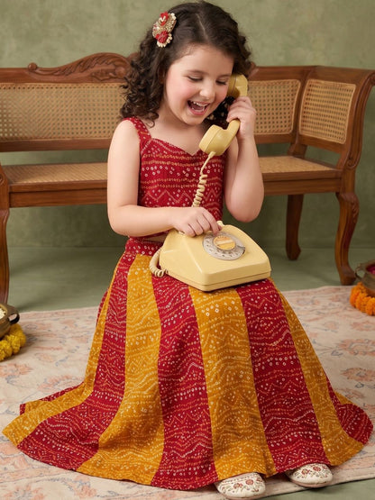 Girls Printed Ready to Wear Lehenga &
